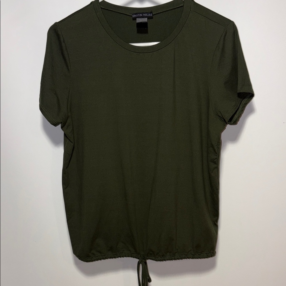 Dark Green Short Sleeve Top